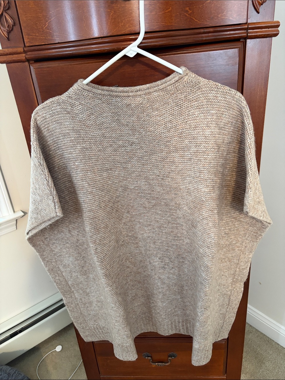 Universal Thread Women's Beige Knit Poncho Sweater